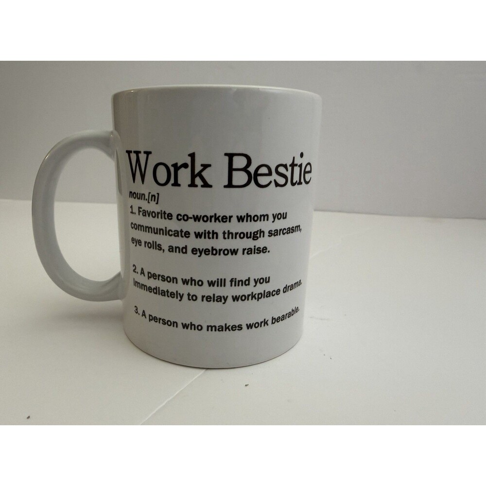 "Work Bestie" Defintiion Coffee Mug - Funny Coworker Gift for Women & Men